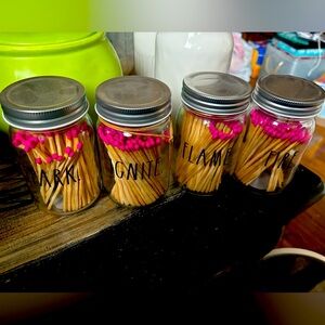 Rae Dunn set (100matches each jar) never used! Asking $25 or best offer